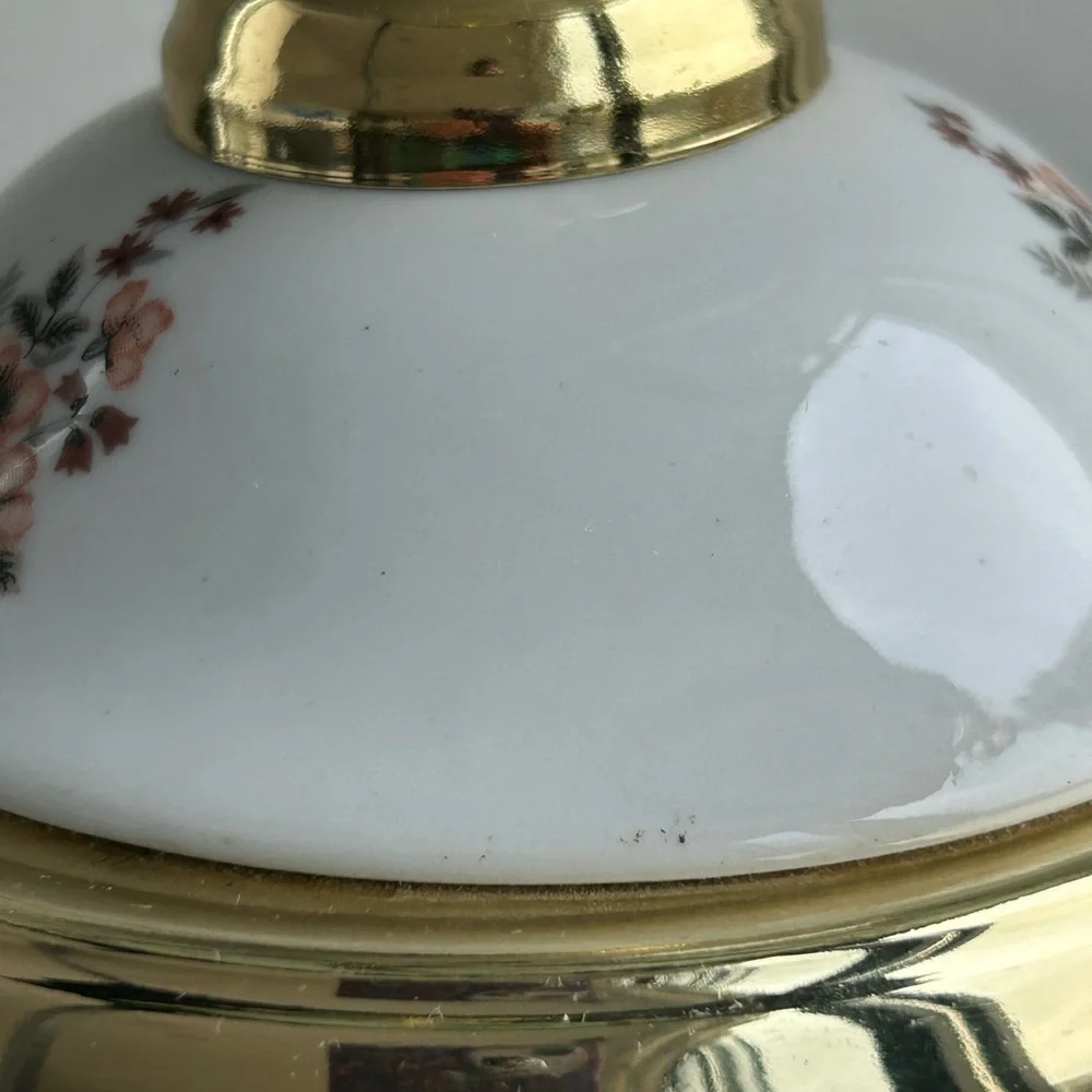 Vintage Floral Glass Touch Lamp in Tiffany Style - 1980s - Picture 6 of 13